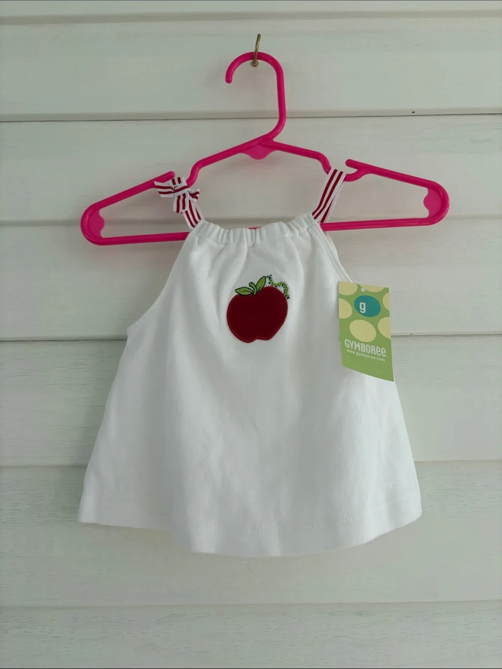 Gymboree Vintage Y2K Red Apple Tank Top 6-12 Months NWT Cotton Baby Top
